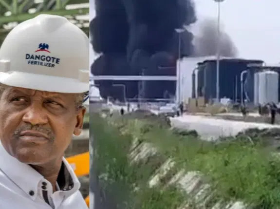 BREAKING: Fire Reportedly Razes Dangote Refinery